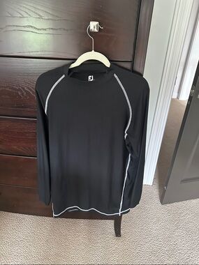FootJoy Men’s Black Long-Sleeve Performance Golf Shirt